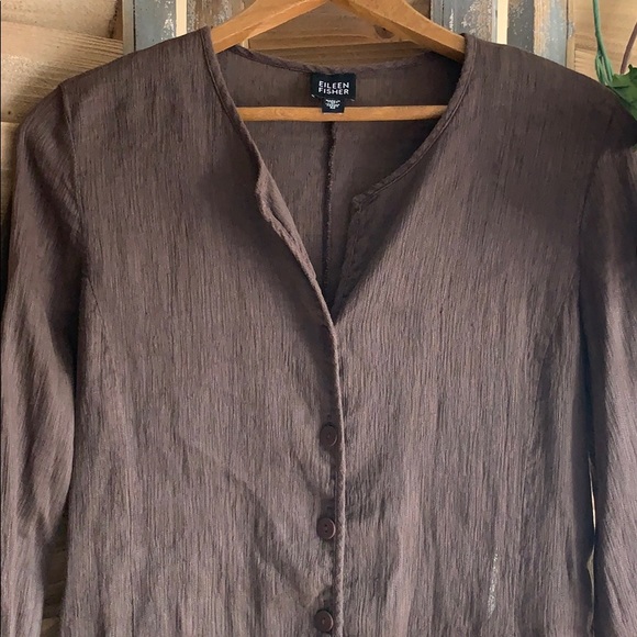 Eileen Fisher Partial Linen & Cotton Tunic - Picture 2 of 11